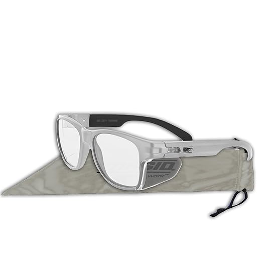 MAGID Y50 Safety Glasses, ANSI Z87.1, Anti-Fog UV Protection, Clear Lens, Side Shields, White Frame, 1 Pair, Y50WHAFC