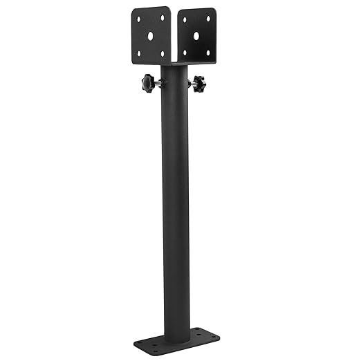 1Pcs Roof Riser Brackets Kit, Roof Mount Brackets, Pergola Roof Beam Brackets, 3-1/2" Saddle Black Riser