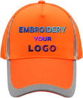 YOWESHOP Reflective Safety Baseball Cap Customize Logo with Removable PE Shell Hi-Vis Safety Work Hat