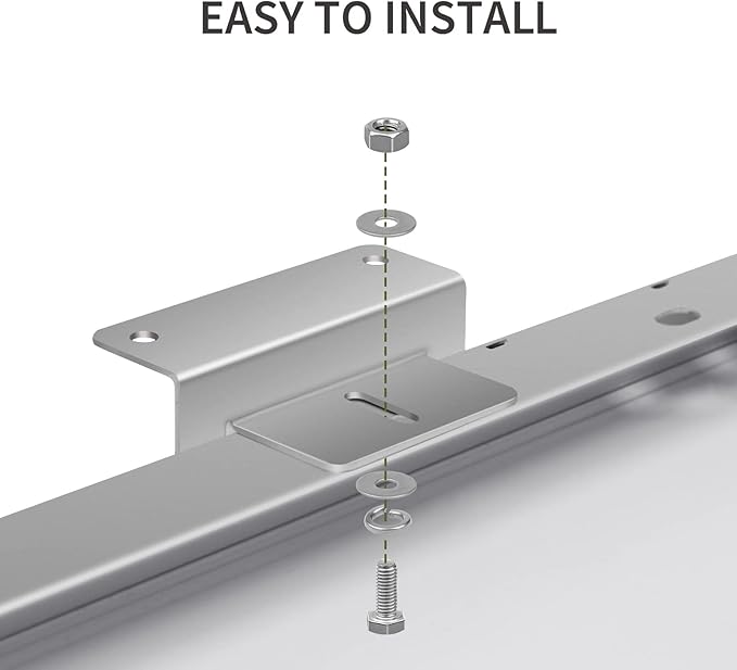 HQST Solar Panel Mounting Brackets with Nuts and Bolts Set of 4 Units, Supporting for RV, Boat, Roof, Wall and Other Off Gird Installation