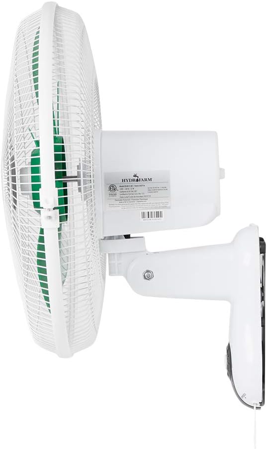 Active Air ACF16 16 inch 3-Speed Wall-Mountable 90-Degree Oscillating Hydroponic Grow Fan