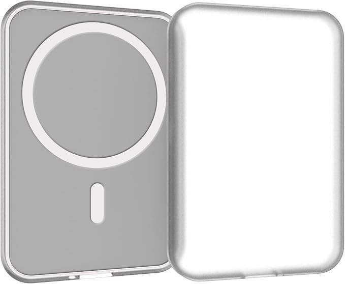 Puxicu Clear Case Compatible with Magsafe Battery Pack, Slim Design Matte TPU Rubber Soft Skin Silicone Protective Cover for Magsafe Battery Pack - 2 Pack (Black+Clear)