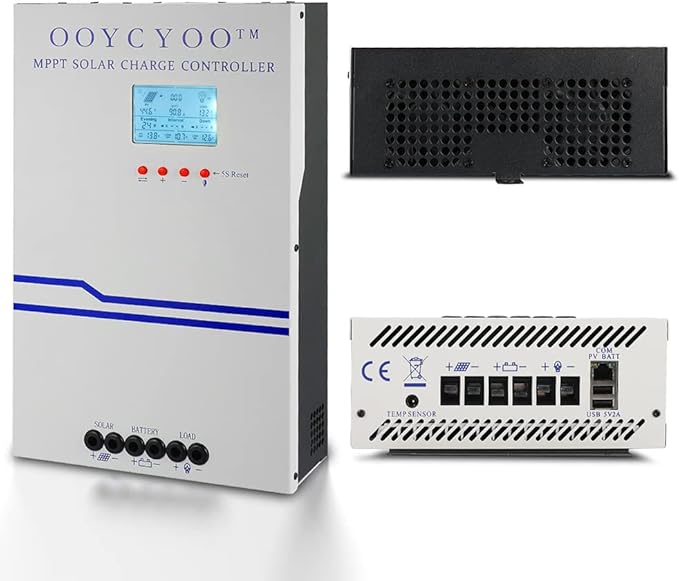100 Amp MPPT Charge Controller MPPT 12V 24V 36V 48V Auto, 100amp Solar Charge Regulator Max 150V w/LCD Display Work with AGM, Gel, Flooded and Lithium, Max Input Power 5000W