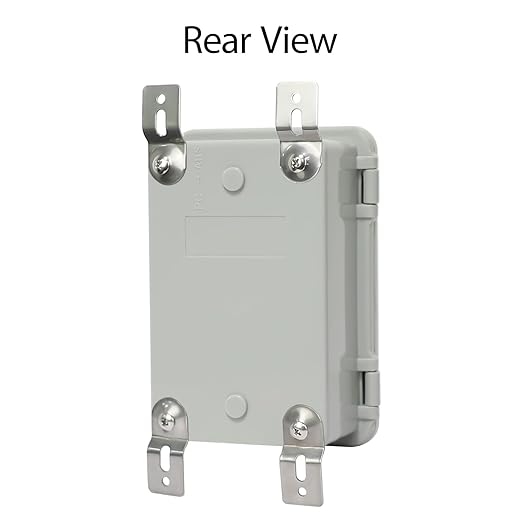 Waterproof Electrical Box Outdoor IP65 Plastic Junction Box Project Boxes for Electronics Hinged Shell Enclosure with Mounting Plate, Wall Brackets, Cable Glands 5.9" x 3.9" x 2.8"