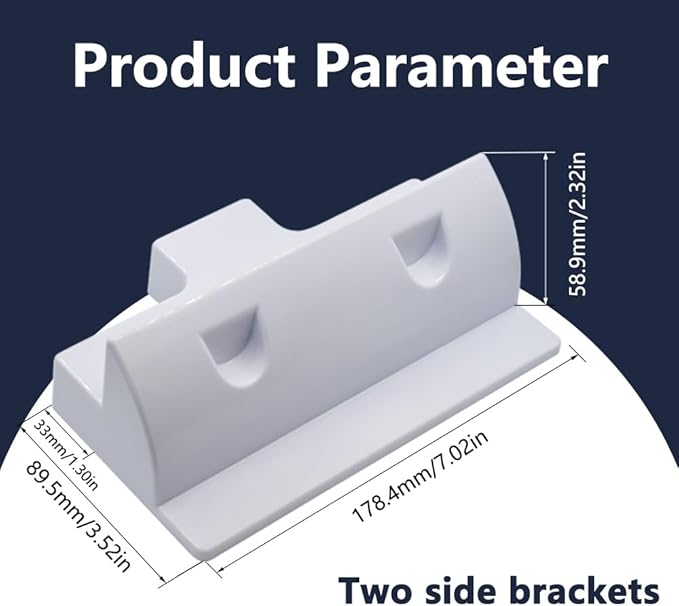 Solar Panel Mounting Brackets, PC Corner Bracket Solar Panel Roof Drill-Free Mount for RV, Boats (2pcs-Side mounting Bracket)