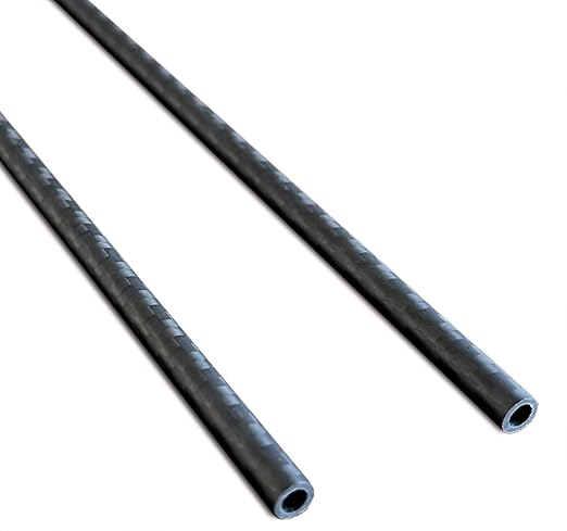 2pcs Carbon Fiber Tube 6x4x500MM 3K Roll Wrapped Twill Matte Finish