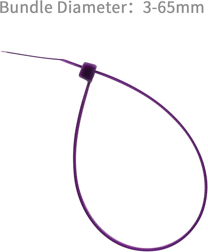 XINGO 10 Inch Cable Zip Ties (500 Pack), 40 Lbs Tensile Strength-Heavy Duty, Self-Locking Nylon Plastic Nylon Wire Ties for indoor and outdoor use (Purple)