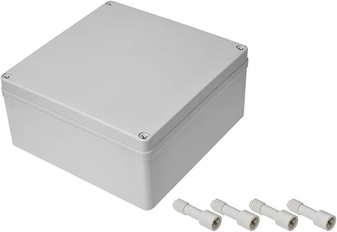 Co. 6" x 6" x 3" Weather & Dust Proof PS Plastic Junction Conduit Box Electronics Enclosure (5.5"x5.5"x3" Interior Dimension) 4 Pack