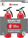 Kidde Multi Purpose Fire Extinguisher for Home, Office, Dorm, Residential, 1A10BC, 2 Pack