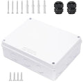 Junction Box, Zulkit Project Box with Reserved Holes IP65 Waterproof Dustproof Electrical Box ABS Plastic Project Enclosure White 10 x 7.9 x 3.1 Inch