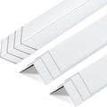 Sasylvia 10 Pcs Wall Corner Protector Guards, Vinyl 3/4 x 48 Inches Corner Trim Molding, Avoid Scratching Scuffs, Ease Install and Cleaning for Door Countertop Furniture Cabinet Protection， White