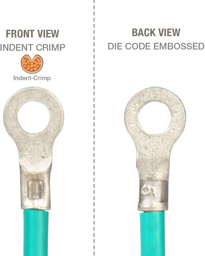 iCrimp Non Insulated Terminal Crimper, AWG 22-6 Ratchet Wire Crimper Tool for Battery Cable Terminal, Copper Butt Connector, Splice Wire Connectors