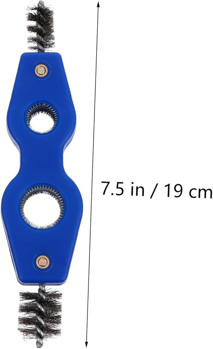 Wakauto Car Battery Brush Battery Terminal Cleaning Brush, 4 in 1 Steel Wire Brush Heads for Battery Terminals Machine Parts Cleaner Tool