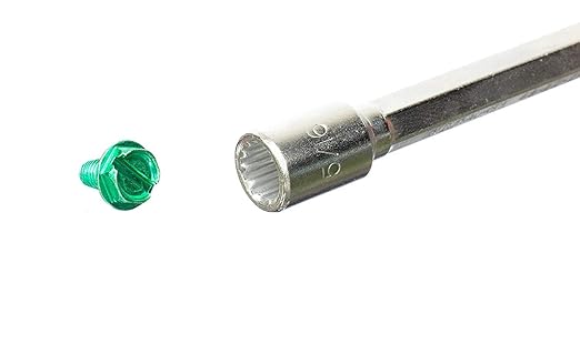 THE CIMPLE CO 1/2 in (13 mm) Self-Tapping Ground Screws - 10-32 Ground Screws - Electrical Grounding - Hex Head - Stainless Steel - Green, 100 Pieces