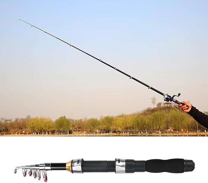 Fishing Rod, Universal Mini Small Sea Pole Portable Short Pole Ice Fishing Rod Mini Pocket Sea Fishing Tools for Ice Fly Fishing Sea Saltwater Kit Gift for Festivals