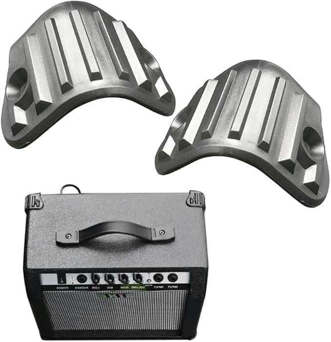 8 Pack Speaker Cabinet Corners Protector Stackable Subwoofer Box Round Angle Edge Armor Guard ABS Plastic Mounting Corner Wrap for Guitar AMP Stage Amplifier PA DJ Audio Sound Case Protection