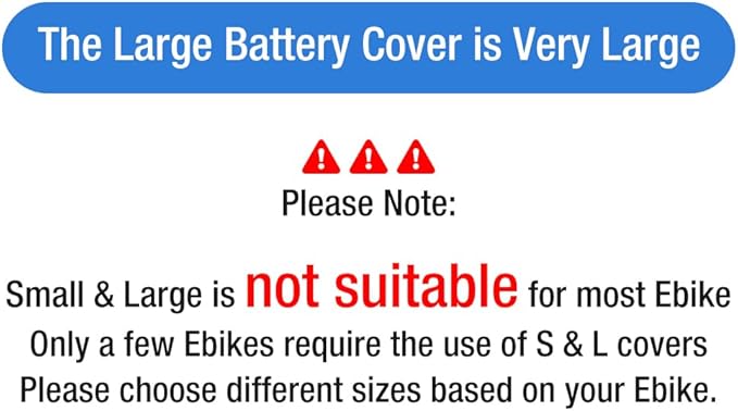 S/M/L Sizes Battery Cover for Electric Bicycles, Ebike Frame Battery Protector Cover