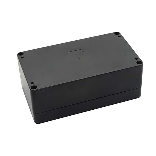 LeMotech Project Box ABS Plastic Junction Box IP65 Waterproof Electrical Boxes Universal Enclosure Black 6.2X 3.5X 2.4 inch (158x90x60mm)（Pack of 2）