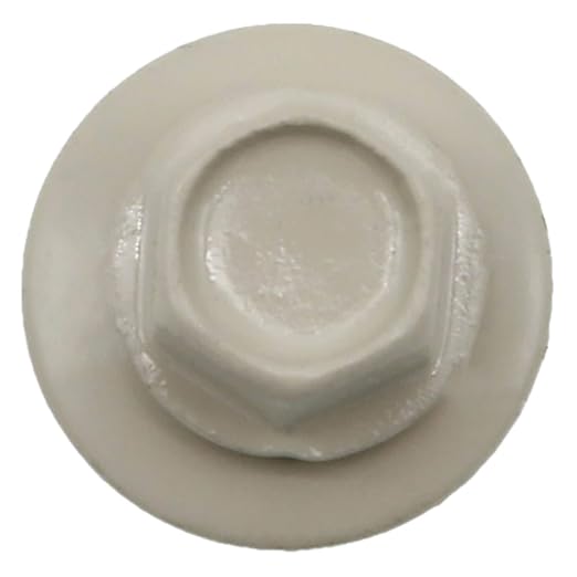 Metal Roofing Screws: (250) 10 x 1 Light Stone Hex Head Sheet Metal Roof Screw. Self Starting Metal to Wood siding Screws. EPDM Washer. Colored Head