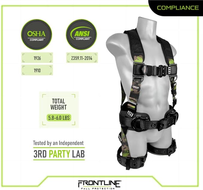 Frontline Full Body Harness | Suspension Trauma Straps| OSHA & ANSI Compliant