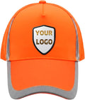 YOWESHOP Reflective Safety Baseball Cap Customize Logo with Removable PE Shell Hi-Vis Safety Work Hat