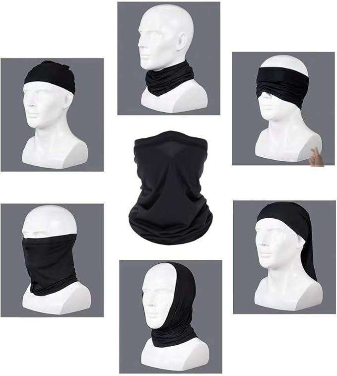 6 Pack Breathable Bandana Face Mask, Summer UV Protection Cooling Neck Gaiter Face Clothing