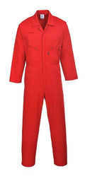 Portwest C813 Liverpool Zipper Coverall with Front Snap Closure and 2 Way Zipper, Red, 3 XLR