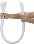 25PCS 48 inch Cable Zip Ties Heavy Duty 175lbs Tensile Strength Nylon Long Wire Ties Self-Locking Durable Plastic Tie Wraps for Indoor and Outdoor UV Resistant(White)