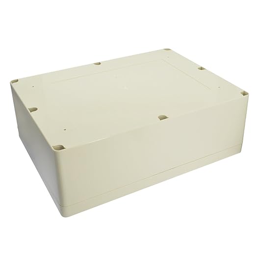 LeMotech Waterproof Dustproof IP65 ABS Plastic Junction Box Universal Electric Project Enclosure Pale Gray 12.6 x 9.45 x 4.33 inch (320 x 240 x 110 mm)