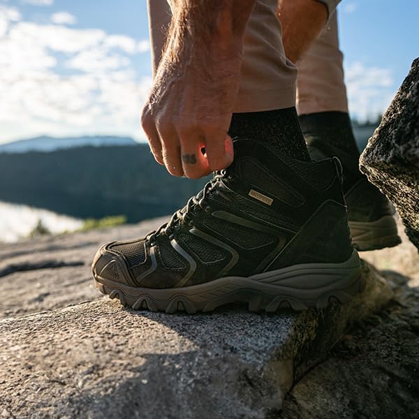 NORTIV 8 Men's Ankle High Waterproof Hiking Boots Outdoor Lightweight Shoes Trekking Trails Armadillo