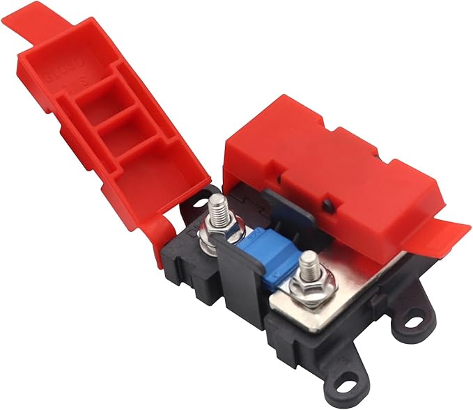 2way Midi Fuse Holder Car Audio Marine Boat Brass Fuse Block with Midi Fuses 100A 60A 30A Silicone Rubber Cover