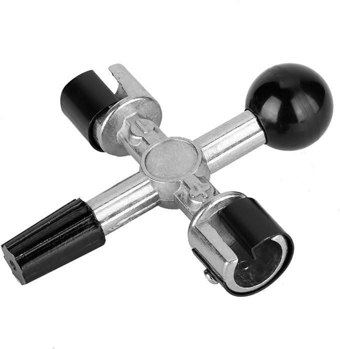 Aramox 4-Way Battery Terminal Cleaner, Steel Construction, Automotive Maintenance Tool for Battery Posts and Lugs