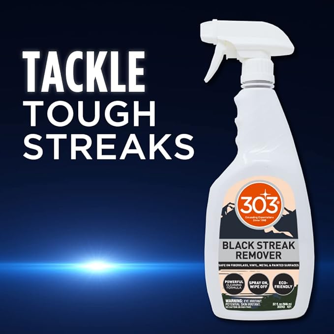 303 Products Black Streak Remover - Removes Black Streaks and Dirt, Provides A Clean, Streak-Free Finish on RVs, Campers, Pop-Ups, Motorhomes, and Boats, 32oz (30243)