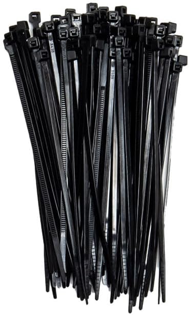 ZipTie.com 4-Inch Black Multi-Purpose Zip Ties - 18-lb Tensile Strength Cord Management - UL 21 Listed Tie Wraps - UV Resistant, Indoor & Outdoor Multi-Purpose (100-Pack)