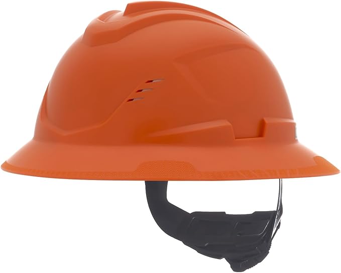 MSA V-Gard C1 Full Brim Hard Hat with ReflectIR Cooling Thermal Barrier and Fas-Trac III Suspension - Uses Highly Innovative Cooling Features to Help Alleviate Heat Stress
