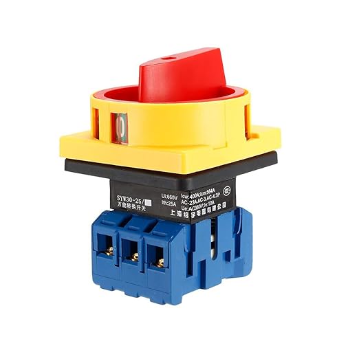 Changeover Switch SYW30-25 2 Positions 6 Terminals Universal Rotary Cam Selector Latching Switches 660V 25A