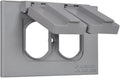 Sealproof 1-Gang Duplex Horizontal Weatherproof Outlet Cover, Single Gang Duplex Electrical Power Receptacle Protector, UL Listed
