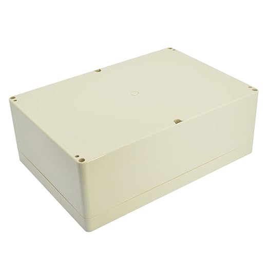 LeMotech Waterproof Dustproof IP65 ABS Plastic Junction Box Universal Electric Project Enclosure Pale Gray 10.4 x 7.2 x 3.7 inch (263 x 182 x 95 mm)
