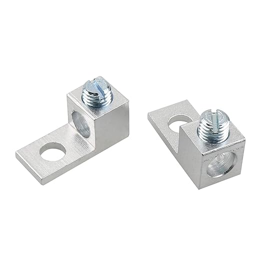 MEETOOT 8pcs Aluminum Alloy Mechanical Lugs 29x13x14mm Terminal Mechanical Lug 2AWG TA-2 1B2U