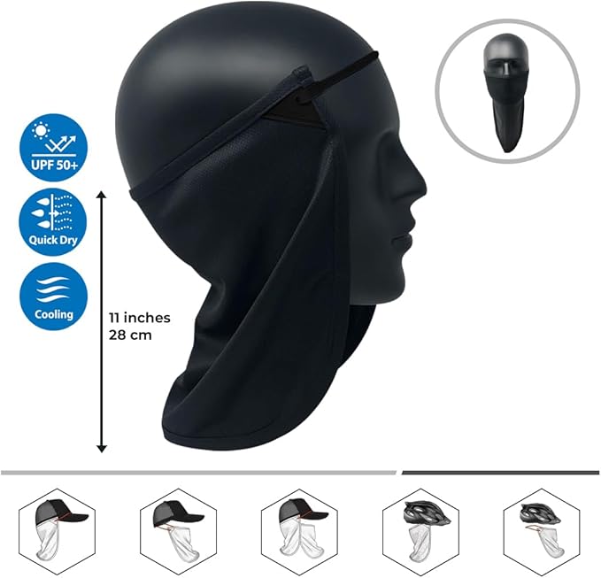 CoolNES - UV Sun Protection Neck Drape Adjustable Multifunctional 2 in 1 Face Covering for Outdoor Fishing - Unisex