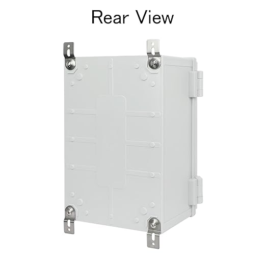 Junction Box IP65 Waterproof Electrical Box Outdoor ABS Plastic Project Box Hinged Shell Universal Enclosure Box with Mounting Plate, Wall Brackets, Cable Glands 11.8"x 7.9" x 7.1"