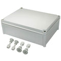 Zulkit Junction Box ABS Plastic Dustproof Waterproof IP67 Junction Boxes Universal Electrical Project Enclosure DIY Electronic Project Box Grey 14.96 x 11.02 x 5.12 inch (380 x 280 x 130 mm)
