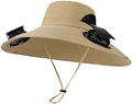 Solar Fan Hats for Men Women Wide Brim Sun Hat with 2 Fan Outdoor Solar Power Fishing Hat Sun Protection Summer Hats