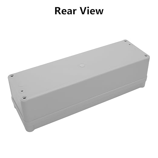 LeMotech IP67 Waterproof Junction Box ABS Plastic Project Box Dustproof Electrical Box Outdoor Enclosure for Electronics DIY Case Gray 9.8X 3.1x 2.8 inch (250x 80x 70 mm)