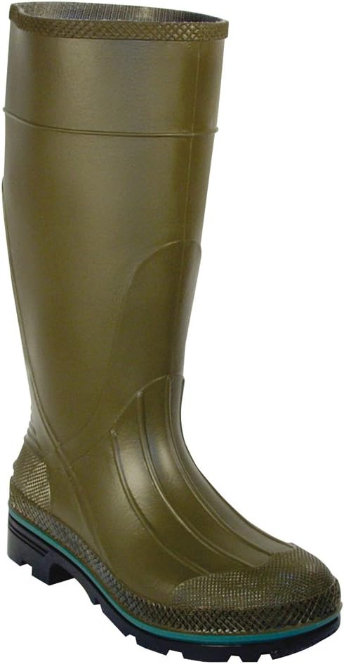 Servus MAX 15" PVC Chemical-Resistant Soft Toe Men's Work Boots, Olive, Green & Brown (75120), Size 5
