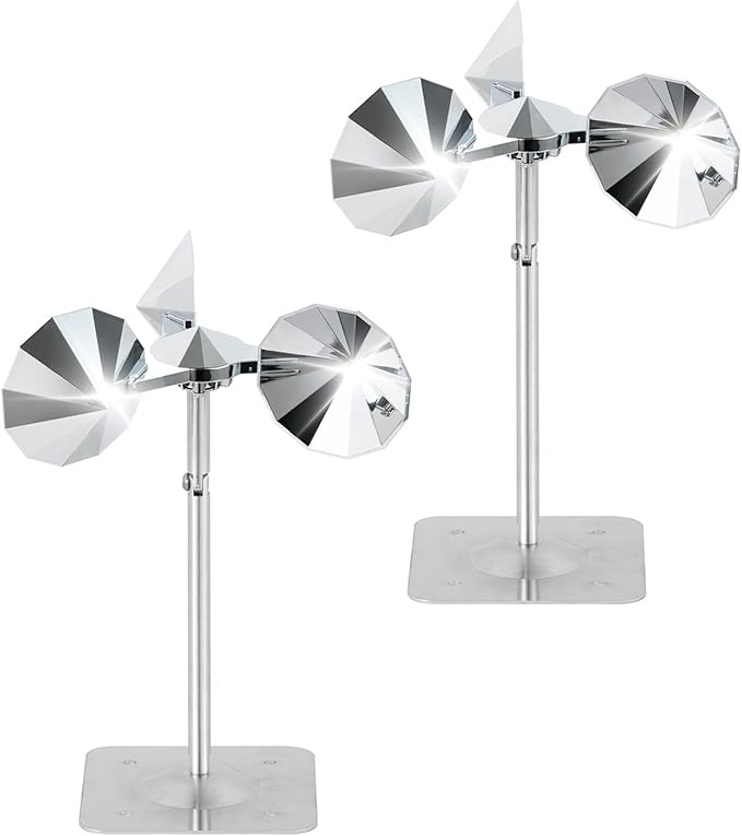 OFFO 2 PCS Bird Scare Reflective Device, Bird Reflector Keep Pigeon Woodpeckers and Sparrows Away for Outdoor Use Boats Roofs Gardens