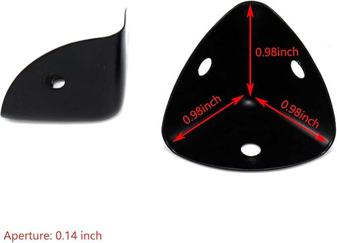 20Pcs Metal Box Corner Protectors Black Box Corner Edge Guard Metal Edge Guard Cover Decorative Corner Protectors with Mounting Screws, 0.98"x0.98"x0.98"