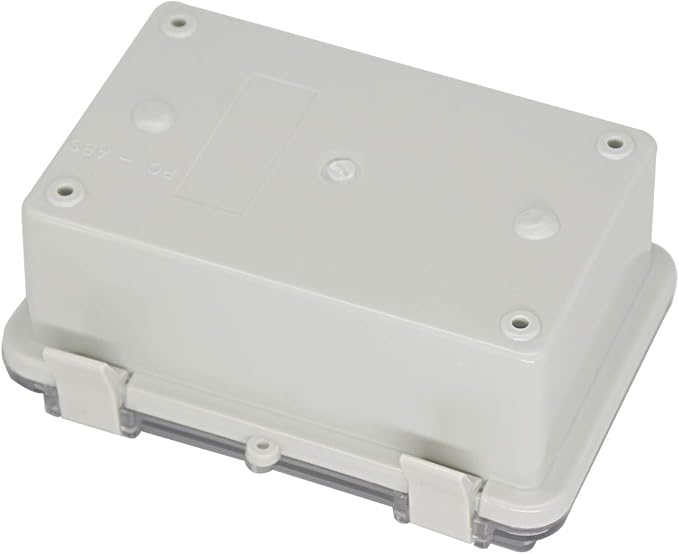 Zulkit Junction Box ABS Plastic Dustproof Waterproof IP65 Electrical Boxes Hinged Shell Outdoor Universal Project Enclosure Clear Cover with 2 Cable Glands 5.9 x 3.9 x 2.8 inch (150x100x70 mm)