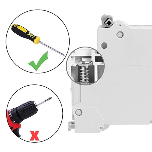 Heschen DC Miniature Circuit Breaker, HSB6C-DC, 4 Poles, DC1000V 40A, Photovoltaic Circuit Breaker, for Solar PV System Solar Panels Grid System, 35mm DIN Rail Mounting