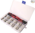 5pcs 6x30mm AGC Fuse Holder Inline Screw Type with 16 AWG wire + 100pcs 6x30mm Fast-blow Glass Fuses Quick Blow Car Glass Tube Fuses Assorted Kit (0.5A 1A 2A 3A 4A 5A 6A 8A 10A 15A)